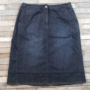 J.Jill Cargo Pocket Denim Pencil Skirt